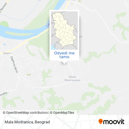 Mala Moštanica mapa