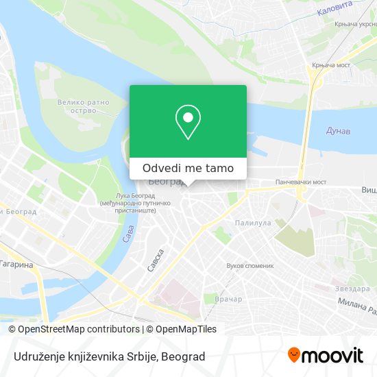 Udruženje književnika Srbije mapa