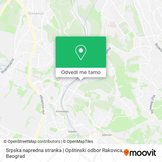 Srpska napredna stranka | Opštinski odbor Rakovica mapa