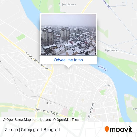 Zemun | Gornji grad mapa