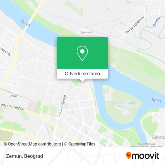 Zemun mapa
