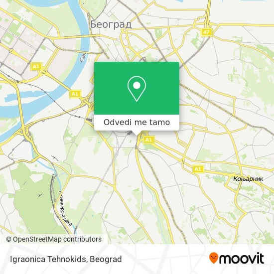 Igraonica Tehnokids mapa