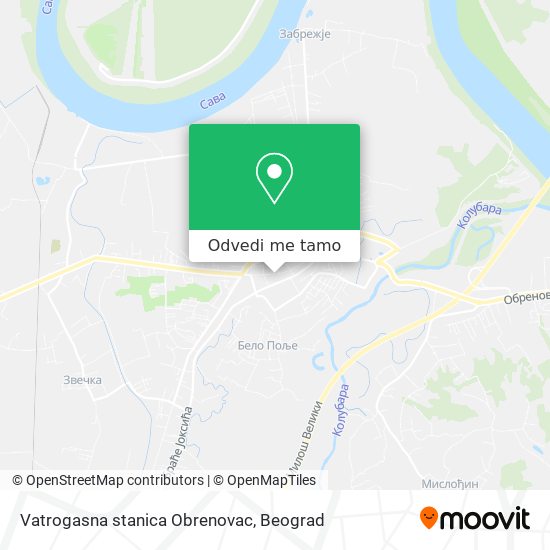 Vatrogasna stanica Obrenovac mapa