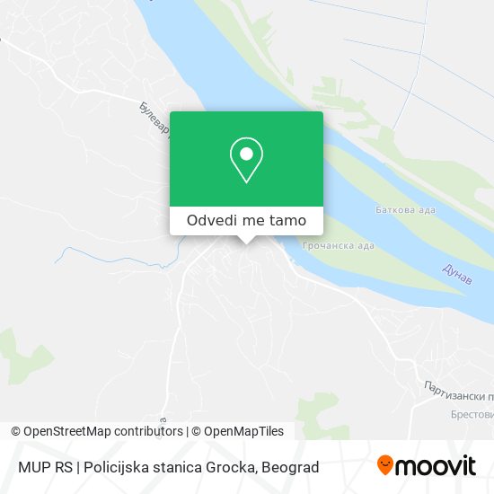 MUP RS | Policijska stanica Grocka mapa
