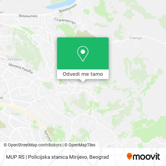 MUP RS | Policijska stanica Mirijevo mapa