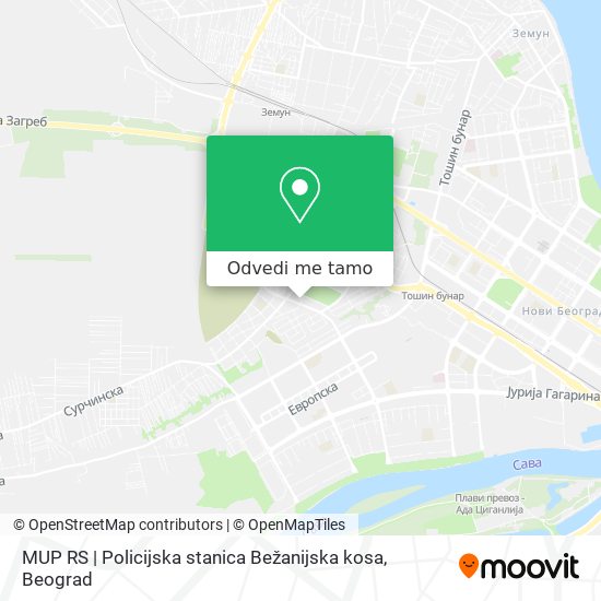 MUP RS | Policijska stanica Bežanijska kosa mapa