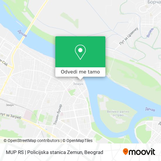 MUP RS | Policijska stanica Zemun mapa