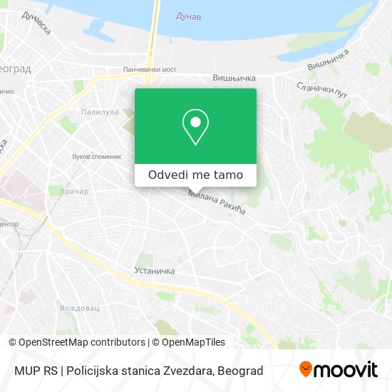 MUP RS | Policijska stanica Zvezdara mapa