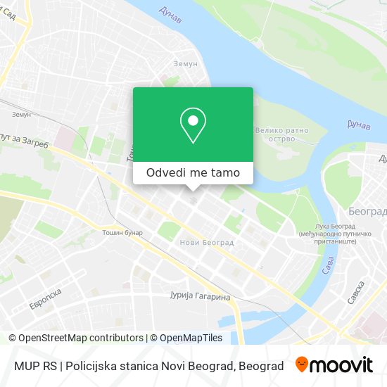 MUP RS | Policijska stanica Novi Beograd mapa