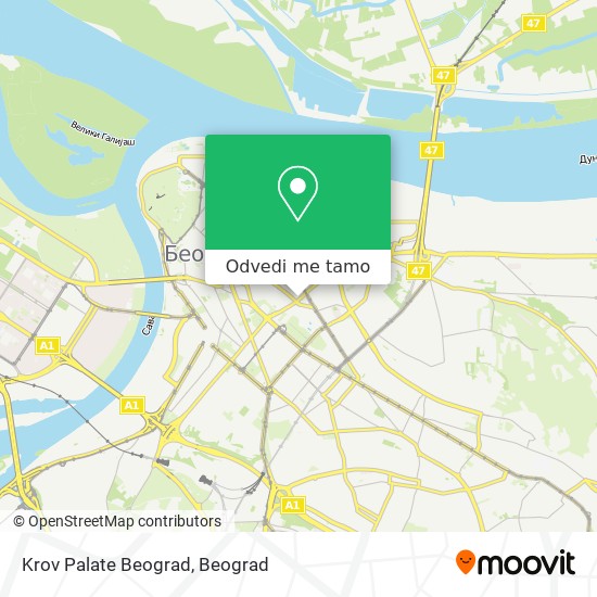 Krov Palate Beograd mapa