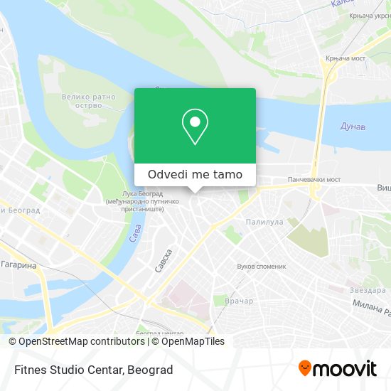 Fitnes Studio Centar mapa