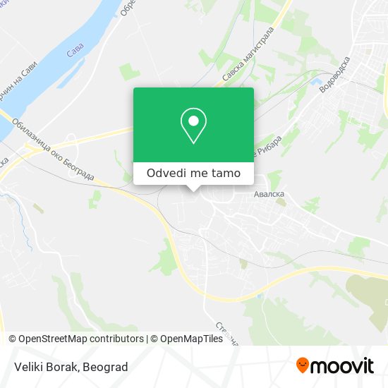 Veliki Borak mapa