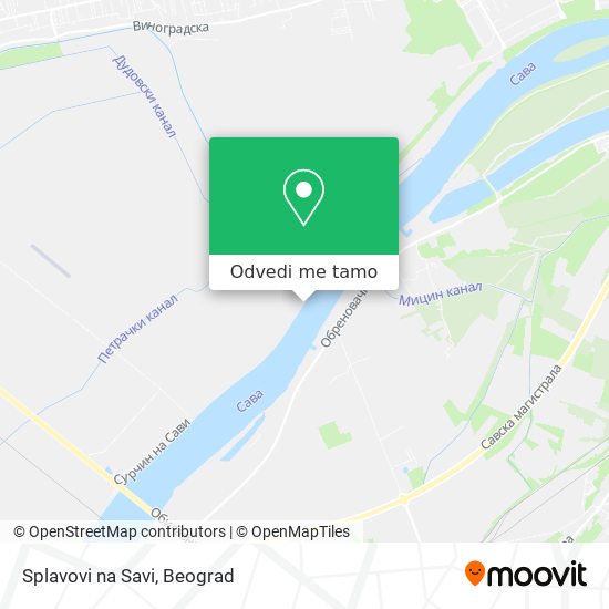 Splavovi na Savi mapa