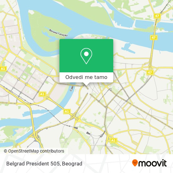 Belgrad President 505 mapa