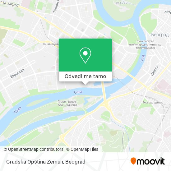 Gradska Opština Zemun mapa