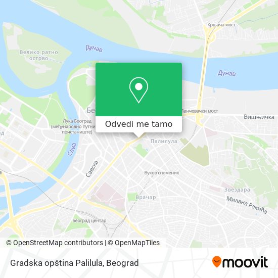 Gradska opština Palilula mapa