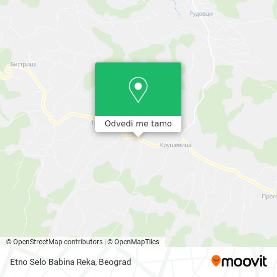 Etno Selo Babina Reka mapa