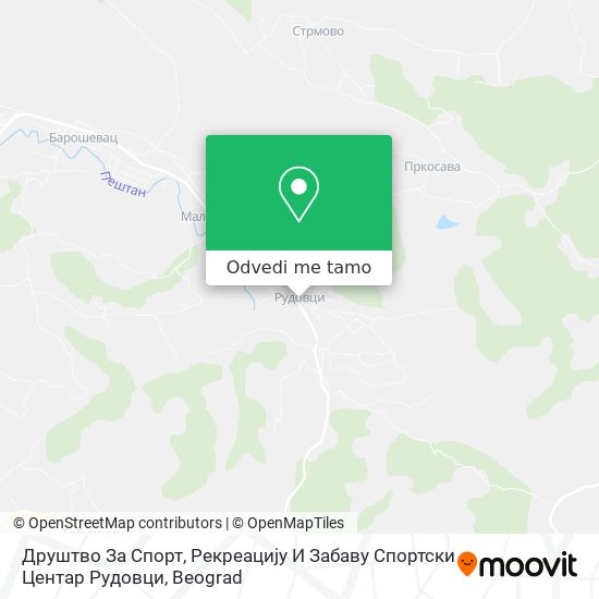 Друштво За Спорт, Рекреацију И Забаву Спортски Центар Рудовци mapa