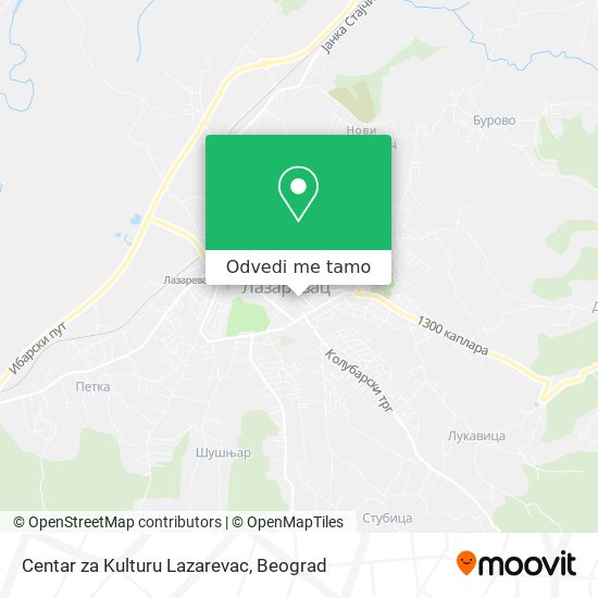 Centar za Kulturu Lazarevac mapa