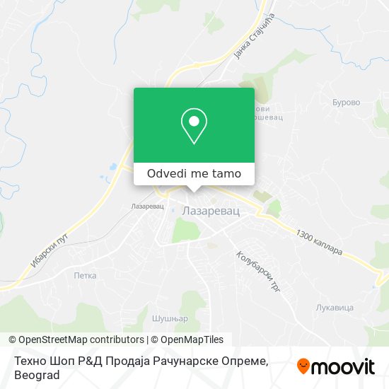 Техно Шоп Р&Д Продаја Рачунарске Опреме mapa