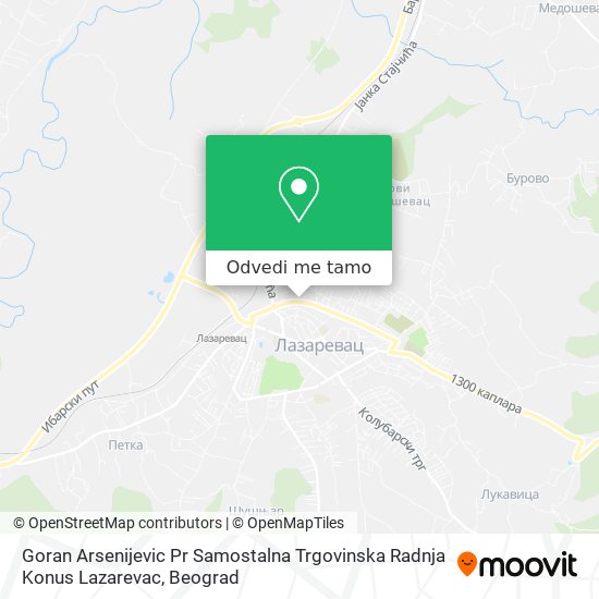 Goran Arsenijevic Pr Samostalna Trgovinska Radnja Konus Lazarevac mapa