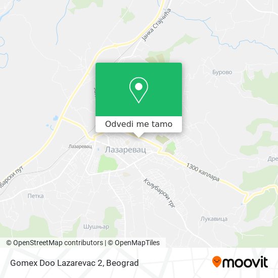 Gomex Doo Lazarevac 2 mapa