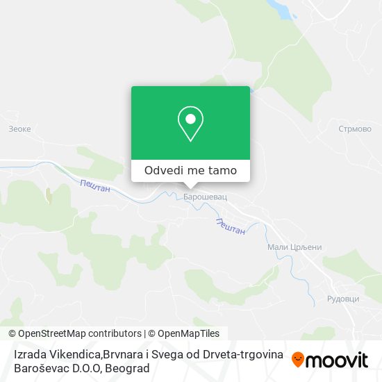 Izrada Vikendica,Brvnara i Svega od Drveta-trgovina Baroševac D.O.O mapa