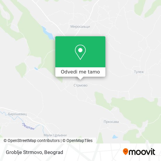 Groblje Strmovo mapa