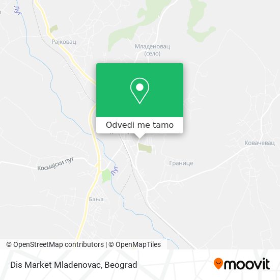 Dis Market Mladenovac mapa