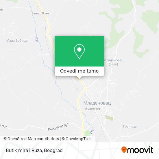 Butik mira i Ruza mapa