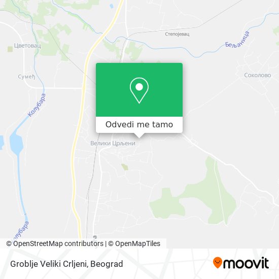 Groblje Veliki Crljeni mapa