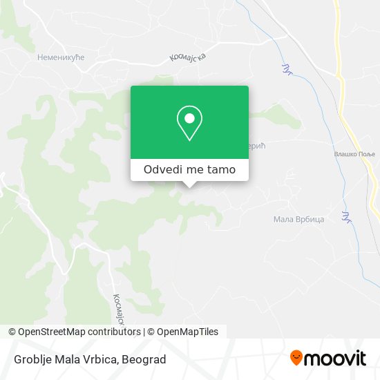 Groblje Mala Vrbica mapa