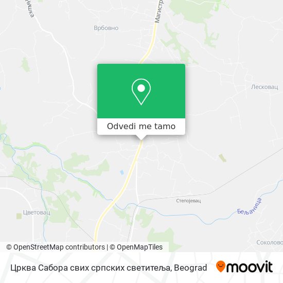 Црква Сабора свих српских светитеља mapa