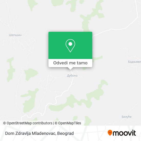 Dom Zdravlja Mladenovac mapa