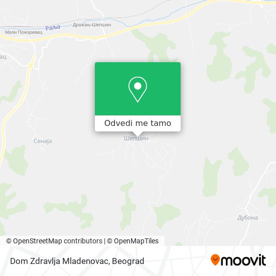 Dom Zdravlja Mladenovac mapa