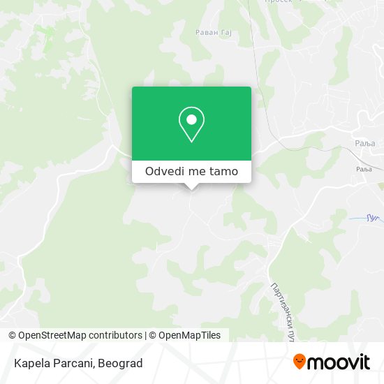 Kapela Parcani mapa