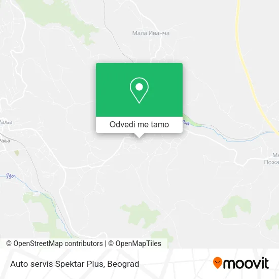 Auto servis Spektar Plus mapa