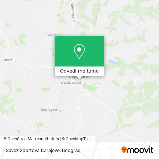 Savez Sportova Barajevo mapa