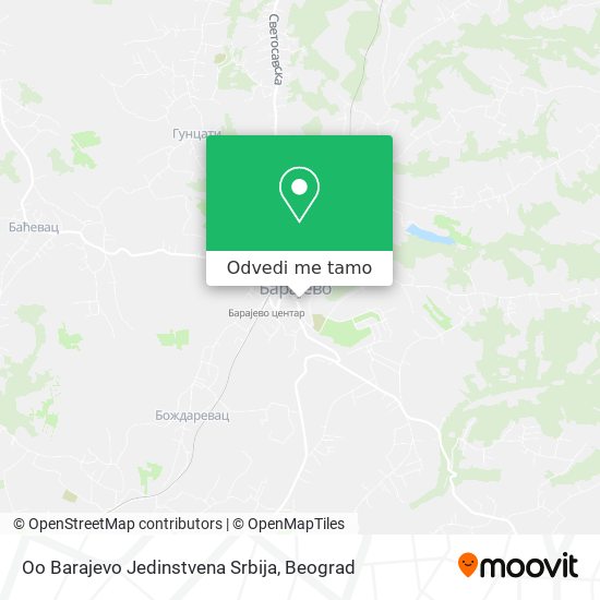 Oo Barajevo Jedinstvena Srbija mapa