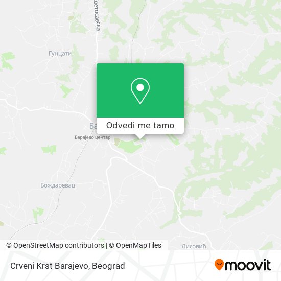 Crveni Krst Barajevo mapa