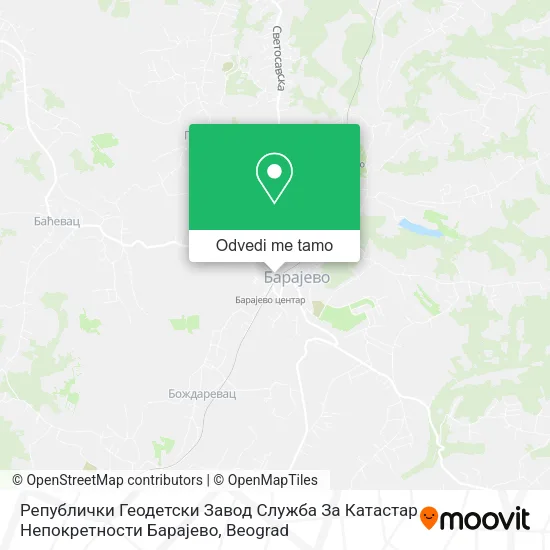 Републички Геодетски Завод Служба За Катастар Непокретности Барајево mapa