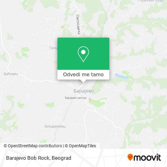 Barajevo Bob Rock mapa