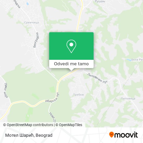 Мотел Шарић mapa