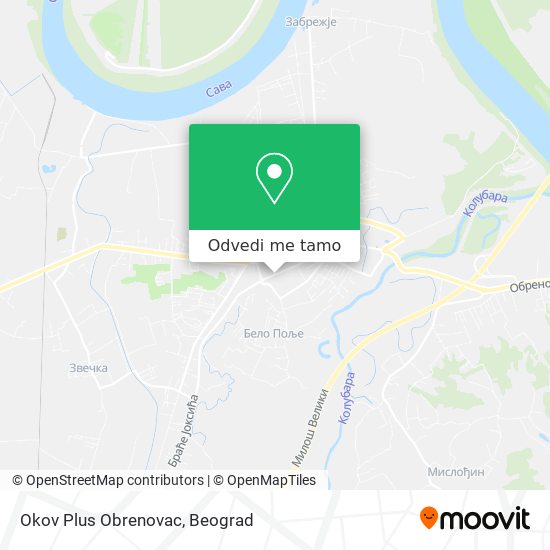 Okov Plus Obrenovac mapa