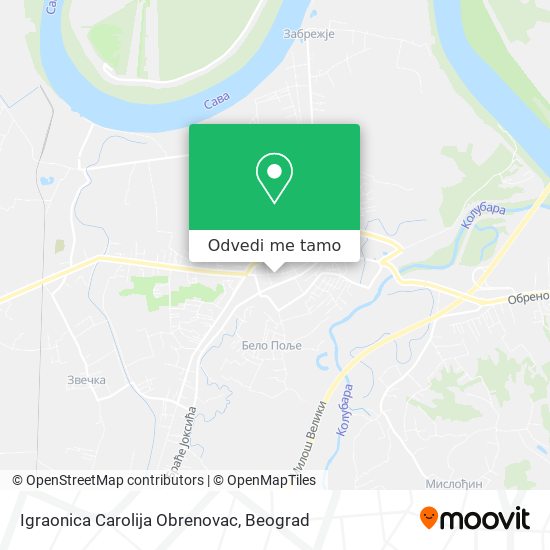 Igraonica Carolija Obrenovac mapa