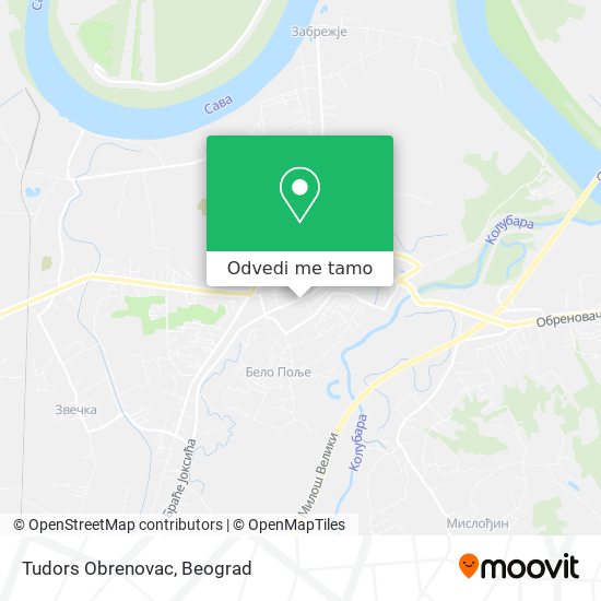 Tudors Obrenovac mapa