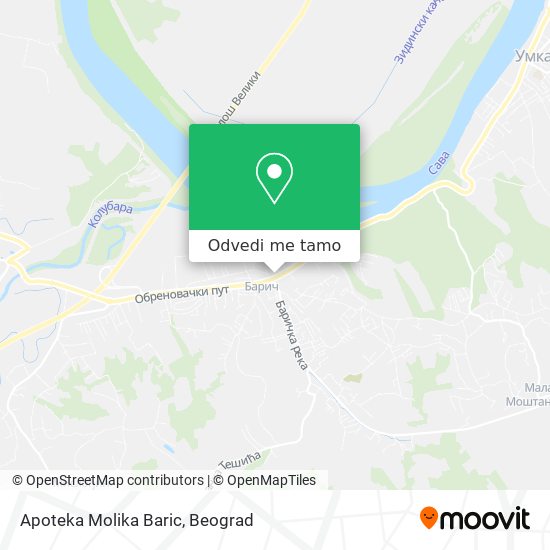 Apoteka Molika Baric mapa