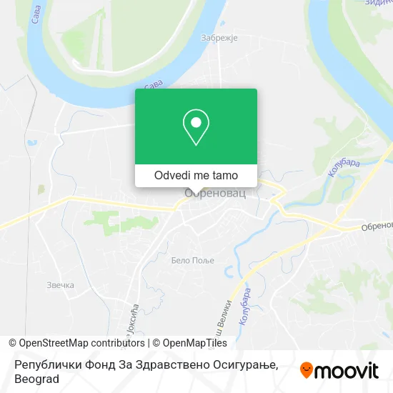 Републички Фонд За Здравствено Осигурање mapa