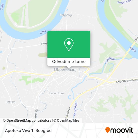 Apoteka Viva 1 mapa