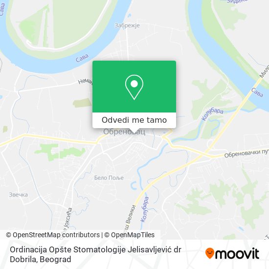 Ordinacija Opšte Stomatologije Jelisavljević dr Dobrila mapa